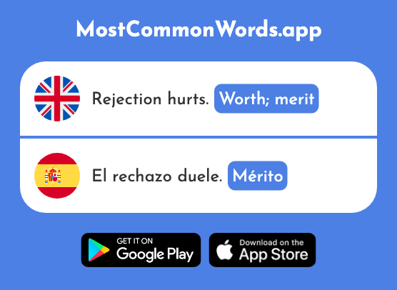 Worth, merit - Mérito (The 2990th Most Common Spanish Word)