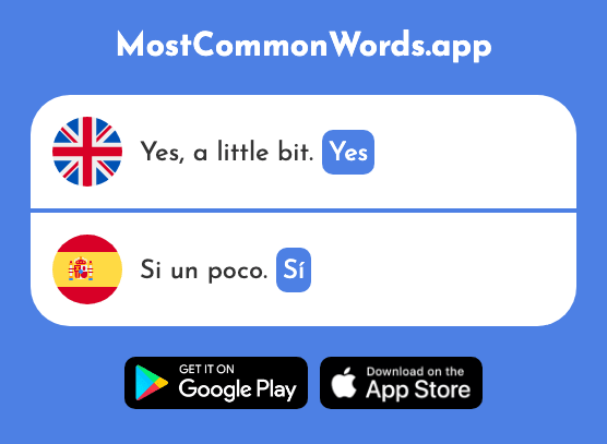 Yes - Sí (The 45th Most Common Spanish Word)