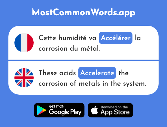 Accélérer - Speed up, accelerate (Le 2082 Mot Le Plus Commun En English)