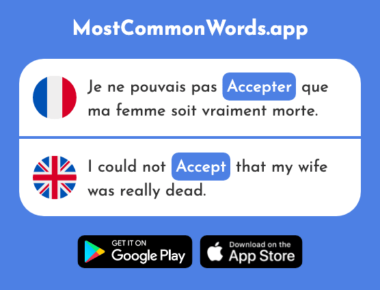 Accepter - Accept (Le 210 Mot Le Plus Commun En English)