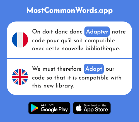 Adapter - Adapt (Le 1553 Mot Le Plus Commun En English)