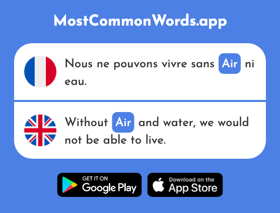 Air - Air, appearance (Le 761 Mot Le Plus Commun En English)