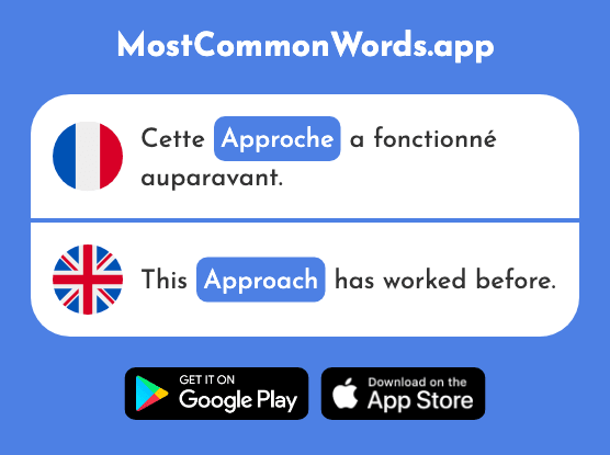 Approche - Approach (Le 1521 Mot Le Plus Commun En English)