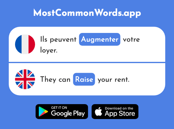 Augmenter - Increase, raise (Le 823 Mot Le Plus Commun En English)