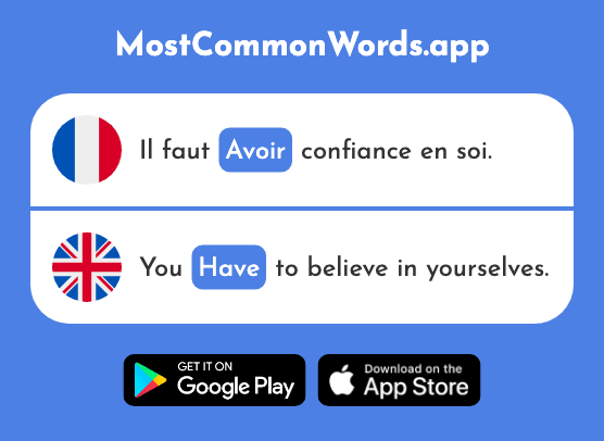 Avoir - Have (Le 8 Mot Le Plus Commun En English)