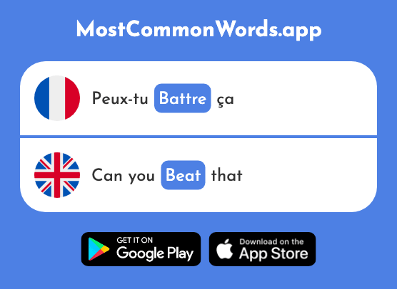 Battre - Beat, hit (Le 742 Mot Le Plus Commun En English)