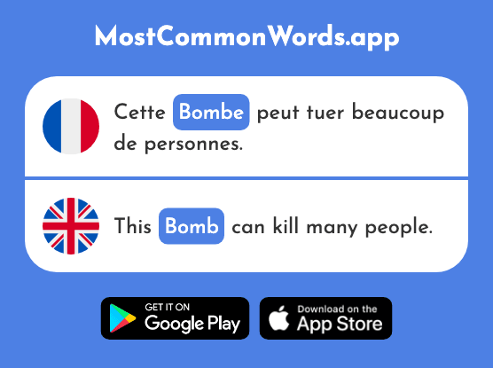 Bombe - Bomb (Le 1751 Mot Le Plus Commun En English)