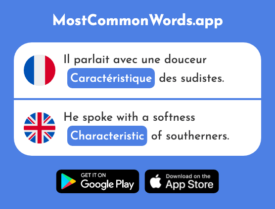 Caractéristique - Characteristic (Le 2050 Mot Le Plus Commun En English)