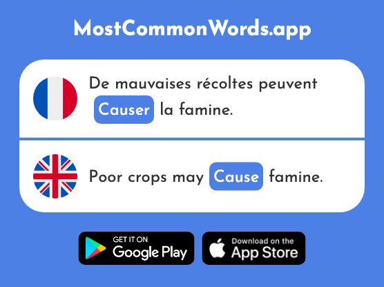 Causer - Cause (Le 1089 Mot Le Plus Commun En English)
