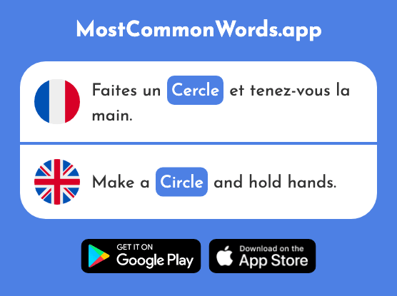 Cercle - Circle, cycle (Le 2258 Mot Le Plus Commun En English)