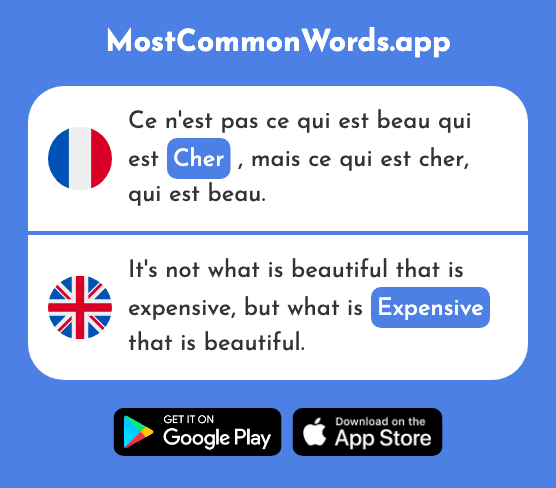 Cher - Expensive (Le 803 Mot Le Plus Commun En English)