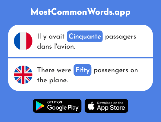 Cinquante - Fifty (Le 2273 Mot Le Plus Commun En English)