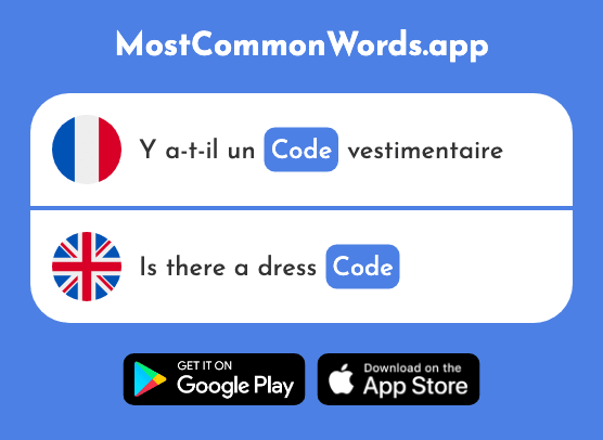 Code - Code (Le 1228 Mot Le Plus Commun En English)