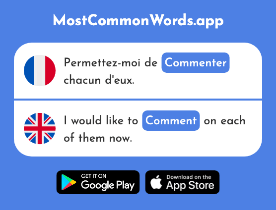 Commenter - Comment (Le 2211 Mot Le Plus Commun En English)
