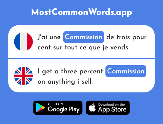 Commission - Commission (Le 461 Mot Le Plus Commun En English)