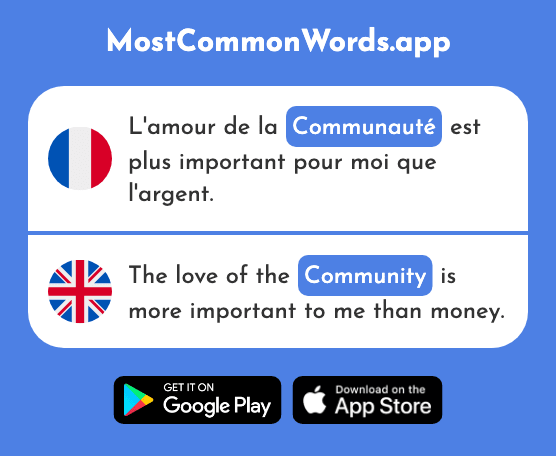 Communauté - Community (Le 558 Mot Le Plus Commun En English)