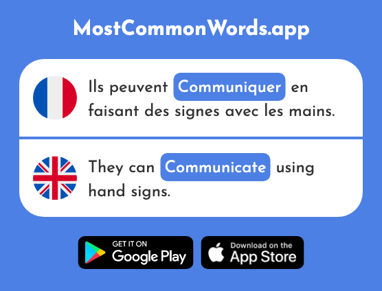 Communiquer - Communicate (Le 1514 Mot Le Plus Commun En English)