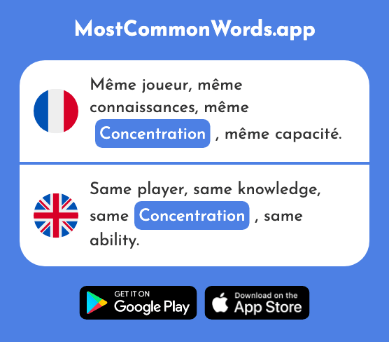 Concentration - Concentration (Le 2355 Mot Le Plus Commun En English)