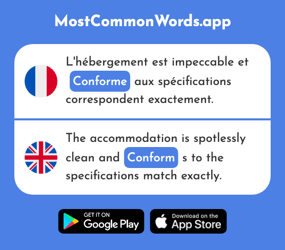 Conforme - Conform (Le 2531 Mot Le Plus Commun En English)