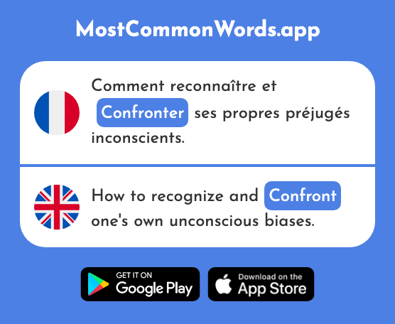 Confronter - Confront (Le 1858 Mot Le Plus Commun En English)