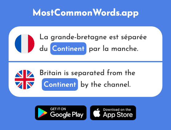 Continent - Continent (Le 2388 Mot Le Plus Commun En English)