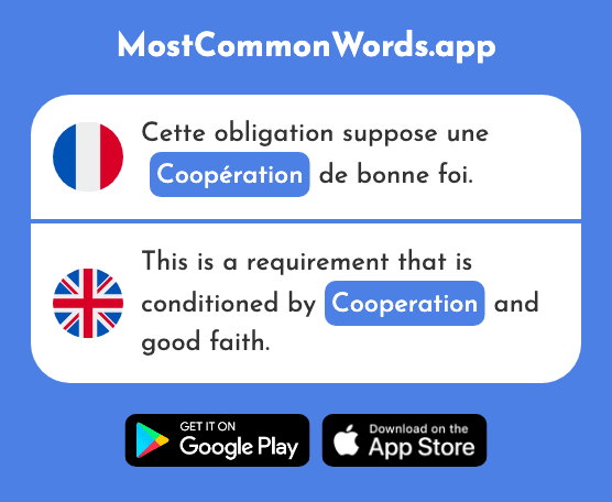 Coopération - Cooperation (Le 1496 Mot Le Plus Commun En English)