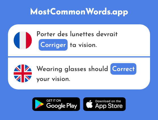 Corriger - Correct (Le 1639 Mot Le Plus Commun En English)