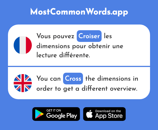 Croiser - Cross (Le 2190 Mot Le Plus Commun En English)