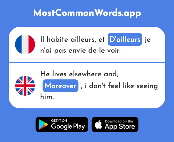 D'ailleurs - Moreover, besides, for that matter (Le 588 Mot Le Plus Commun En English)