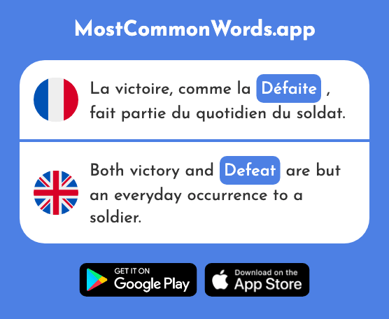 Défaite - Defeat (Le 2680 Mot Le Plus Commun En English)