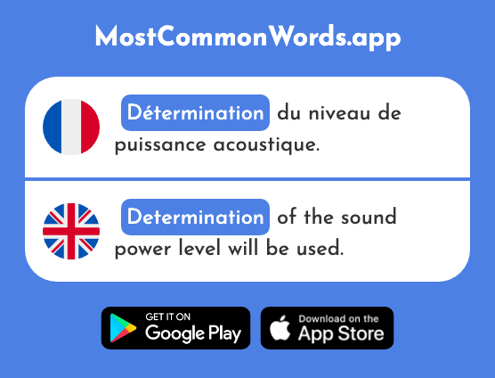 Détermination - Determination, resolution (Le 1976 Mot Le Plus Commun En English)