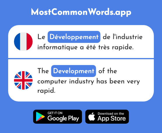 Développement - Development (Le 384 Mot Le Plus Commun En English)