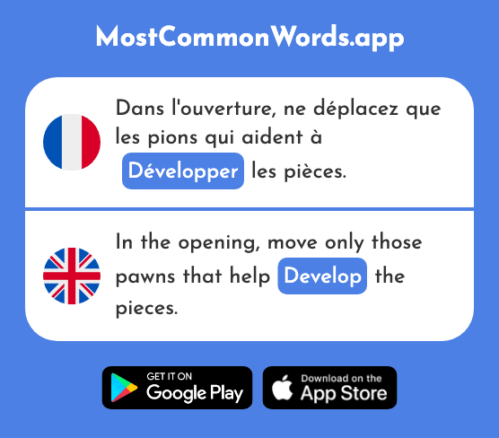 Développer - Develop (Le 892 Mot Le Plus Commun En English)
