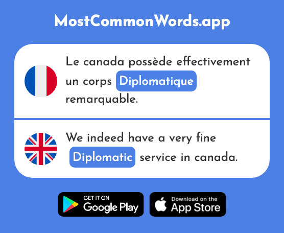 Diplomatique - Diplomatic (Le 2712 Mot Le Plus Commun En English)