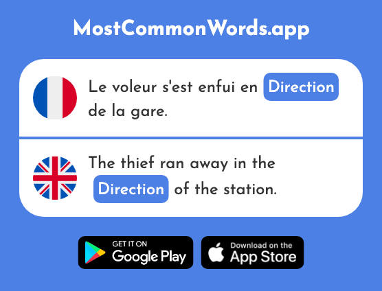 Direction - Direction, management (Le 582 Mot Le Plus Commun En English)