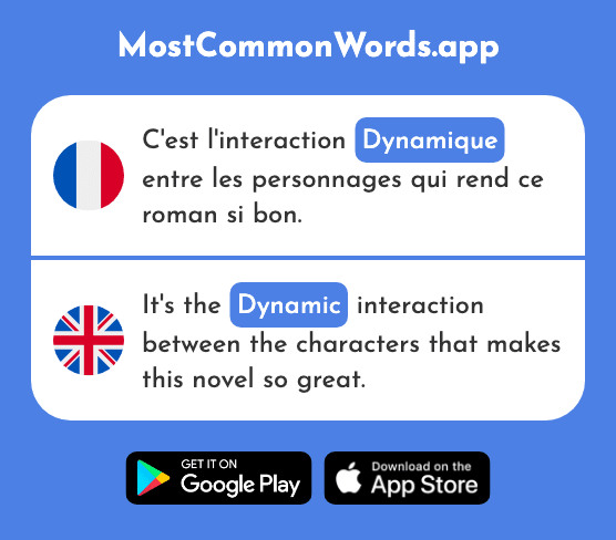 Dynamique - Dynamic (Le 2078 Mot Le Plus Commun En English)