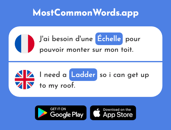 Échelle - Ladder, scale (Le 1266 Mot Le Plus Commun En English)