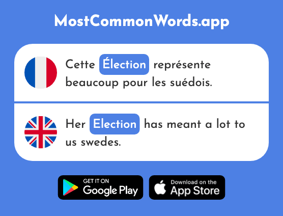 Élection - Election (Le 862 Mot Le Plus Commun En English)