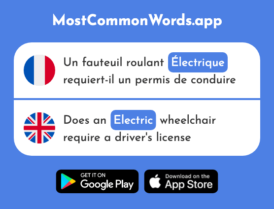 Électrique - Electric (Le 2067 Mot Le Plus Commun En English)