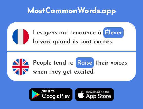 Élever - Raise (Le 376 Mot Le Plus Commun En English)