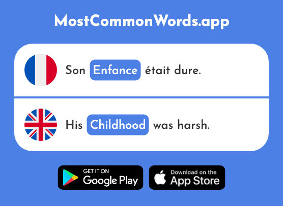 Enfance - Childhood (Le 2207 Mot Le Plus Commun En English)