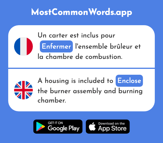 Enfermer - Shut, lock, enclose (Le 2315 Mot Le Plus Commun En English)