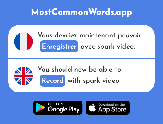 Enregistrer - Record, check in (Le 1238 Mot Le Plus Commun En English)