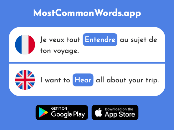 Entendre - Hear (Le 149 Mot Le Plus Commun En English)