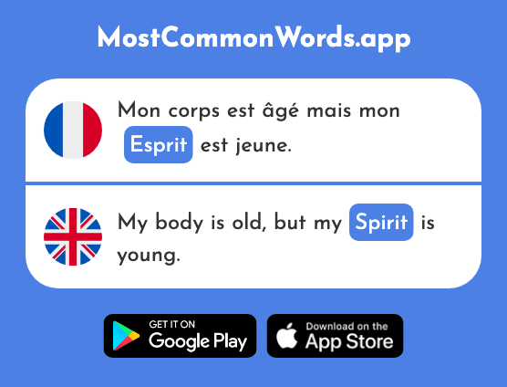 Esprit - Mind, spirit (Le 538 Mot Le Plus Commun En English)