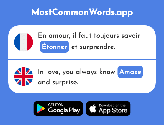 Étonner - Astonish, amaze (Le 1778 Mot Le Plus Commun En English)