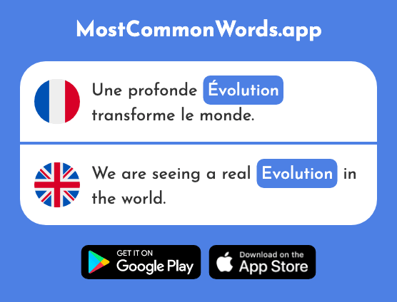 Évolution - Evolution (Le 1352 Mot Le Plus Commun En English)