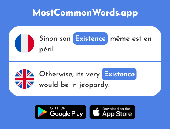 Existence - Existence (Le 1153 Mot Le Plus Commun En English)