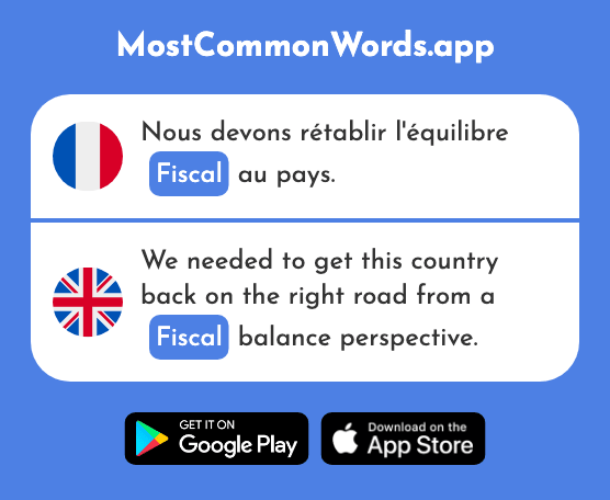 Fiscal - Fiscal (Le 1637 Mot Le Plus Commun En English)