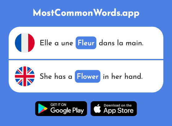 Fleur - Flower (Le 2305 Mot Le Plus Commun En English)